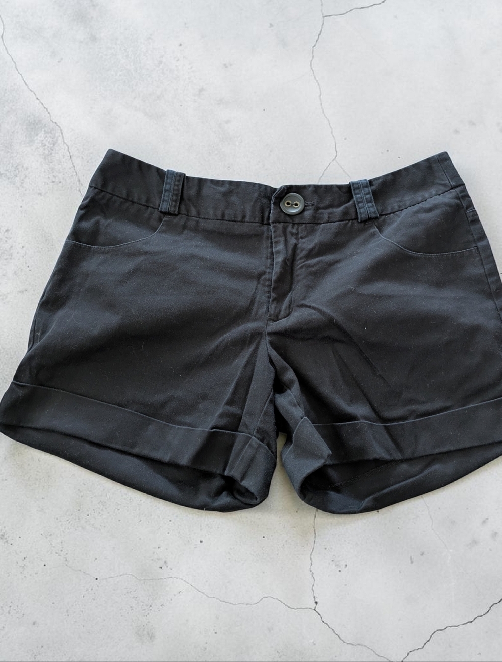 Mixit Stretch Black Cuffed Shorts